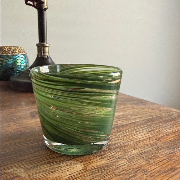 Cost Plus World Market Other - Green Swirl Glass Art Piece